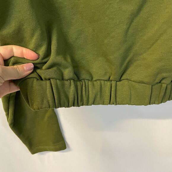 Tularosa Luna Pullover Olive Green Sweatshirt Elastic Hem Long Sleeve Small NWT - Picture 5 of 7